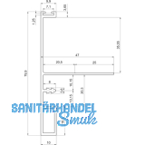 Griffleiste zum Einnuten breit, L - 2600, Aluminium silber eloxiert