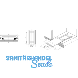 PEKA Getrnkekistenauszug, 279 x 46 x 500 mm, Stahl verzinkt