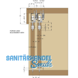 Cinetto PS06 Beschlagset nicht verstellbar, Tragkraft 40k g,1 trig