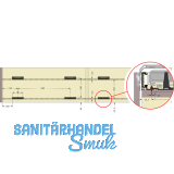 PS40 Vorderes Clipteil Befestigung der - Laufschiene,Einnuten,Kunststoff schwarz