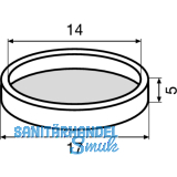 QuickClick Einsatz STOPP zum Aufdrcken  17 mm, Kunststoff natur