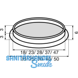 QuickClick Einsatz STOPP zum Eindrcken  20 mm, Kunststoff natur