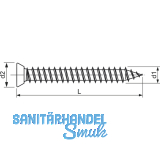Rahmenanker 7.5x 62 Senkkopf 11 Torx30 verzinkt fr dbellose Verschraubung