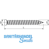 Rahmenanker 7.5x 72 Zylinderkopf 7.5 Torx30 verzinkt dbellose Verschraubung