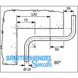 Mehrzweckablage 455 x 150 x 185 mm, Edelstahl Effekt