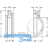 Rohrklappstecker 12x 55 verzinkt