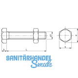 SRUBENA EN15048-1 8.8U M12X 35 VG feuerverzinkt SB-Schraube