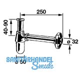 SOLIDO 5/4" x 32 mm Flaschensiphon