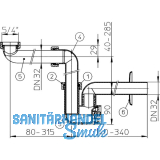 SOLIDO 5/4" x 32 mm Raumspar-Mbelsiphon