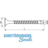 Schnellbauschraube 3.5x45 Bohrspitze phosphatiert fr Metallkonstruktion