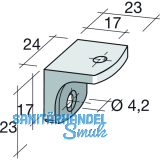 Schrankverbinder Corner 2, 23 x 23 x 24 mm, Kunststoff weiß