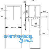 Kleiderlift Super, Korpusinnenma 800-1100, Tragkr. 12.5KG, KS/FE, grau