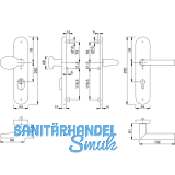 HOPPE SH-Wechselgt. STOCKHOLM - auf LS PZ88, TS67-72, SST 8,5, oK., silber elox