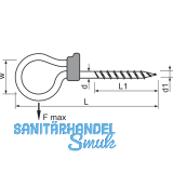 Schaukelhaken mit Holzgewinde 10x130 verzinkt-blau TV-geprft