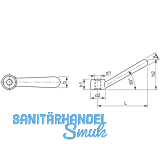 Spannmutter M 8 verzinkt einarmig aus Temperguss