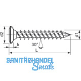 SPAX-FEX CUT Beschlagschraube 4.0x25 PH 2 Kopf 7 mm Stahl silber PVC-Holzprofile
