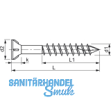 SPAX 3.5x 40 Teilgewinde Pozidriv 2 Glasleistenschraube verzinkt-gelb