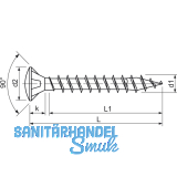 SPAX Linsensenkkopf 3.0x 25 Vollgewinde Torx 10 Edelstahl A2 mit Zulassung