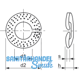 VSK(DBP) M12 geomet 321 Sperrkantring gewlbt