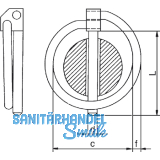 Standard Klappstecker 10x 42 verzinkt