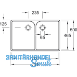 VILLEROY & BOCH Splstein, 800 x 500 x 220 mm, wei-alpin