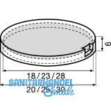 QuickClick Basisteil zum Kleben  20 mm, Hhe 6 mm, Kunststoff schwarz