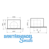 Roller-Mini BSR Bohrsenkrolle soft Radberstand 1 mm,  25 mm,Kunststoff schwarz