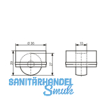 Roller-Mini soft, Rollen  27 mm, Bohr  36 mm, Kunststoff schwarz