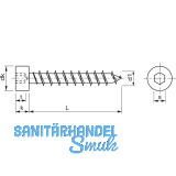 Blechschraube 4.8x19 Edelstahl A2 mit Zylinderkopf ~912