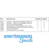 Miniroll 15/25 Beschlgegrt. Laufwerk mit Kugellager, 2 trig,Kunststoff