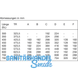 ACCURIDE DS5321 Kugelkfigfhrung - berauszug, L 500 mm, Edelstahl