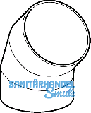 Geberit PE Bogen 45 Grad d 250 371045