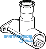 Geberit Mapress Edelstahl Deckenwinkel