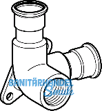 Geberit Mapress Edelstahl Deckenwinkel