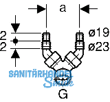 Geberit Doppelschlauchtlle weiss mit