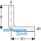 Geberit Splbogen 90 Grad, weiss 118003