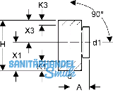 Geberit PE Putzstck f.senkr. Leitungen