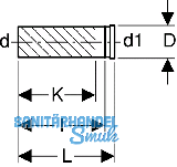 Geberit PE Stutzen f.Wandkl. Gerade