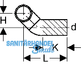 Geberit PE Doppelbogen f.Wandkl. 90 Grad