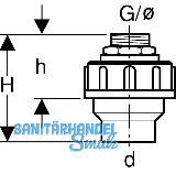 Geberit PE Verschraubung komplett