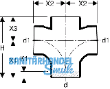 Geberit Silent-db20 Doppel-Abzweiger