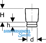 Geberit PE Schutzstopfen gelb d 45 zu
