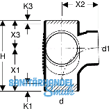 Geberit Silent-db20 Eck-Abzweiger
