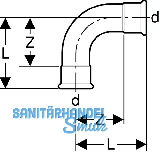 Geberit Mapress C-Stahl Bogen 90 Grad