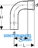 Geberit Mapress C-Stahl Bogen m.einseit.