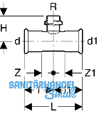 Geberit Mapress Edelstahl T-Stck