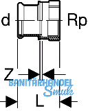 Geberit Mapress C-Stahl bergangsmuffe