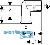 Geberit Mapress C-Stahl bergangswinkel