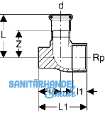 Geberit Mapress Edelst.Gas Anschlussw.
