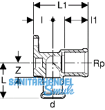 Geberit Mapress Kupfer Deckenwinkel